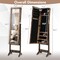 Space-Saving Mirror Jewelry Cabinet Large Storage with Hooks and Shelves for Cosmetics, Rings and Necklaces